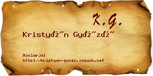 Kristyán Győző névjegykártya