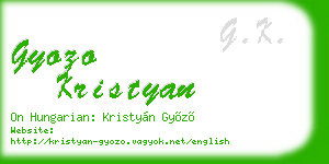gyozo kristyan business card