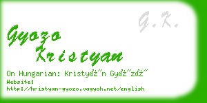 gyozo kristyan business card